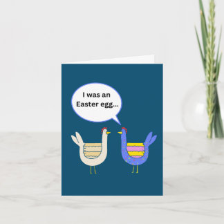 Cartão de Páscoa Dobrado Divertido com Galinhas