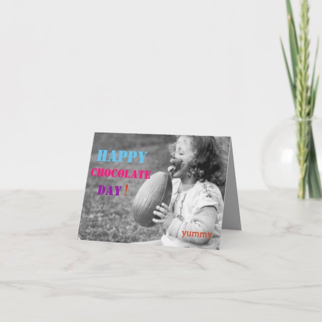 Cartão de páscoa - Feliz Dia do Chocolate! (Frente)