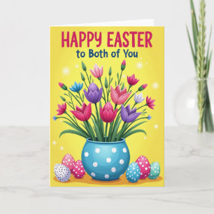 Cartão de Páscoa Floral de Primavera