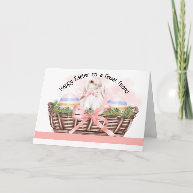 Cartão de páscoa para Amigo do Excelente com Coelh (Frente)