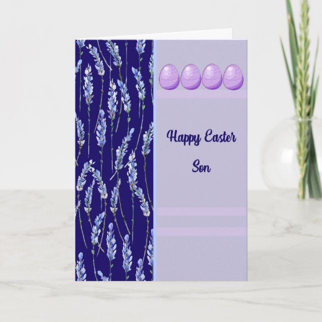 Cartão de páscoa para Filho com Ovos (Frente)