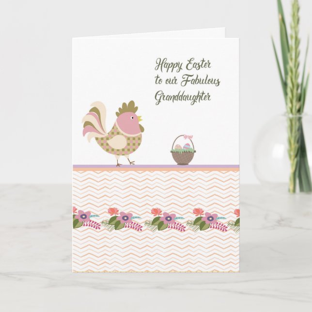 Cartão de páscoa para neta (Frente)