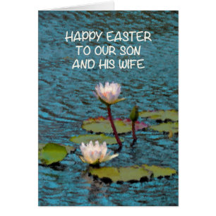 Cartão de páscoa para Sol e seus Lírios de Água Es