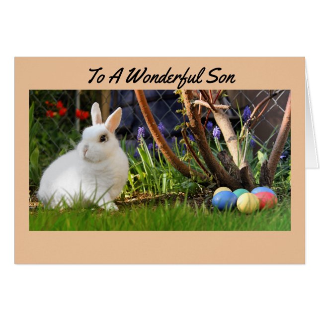 Cartão de páscoa para um filho (Frente Horizontal)