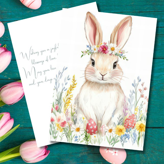 Cartão de Páscoa Personalizado com Ovos de Páscoa  (Criador carregado)