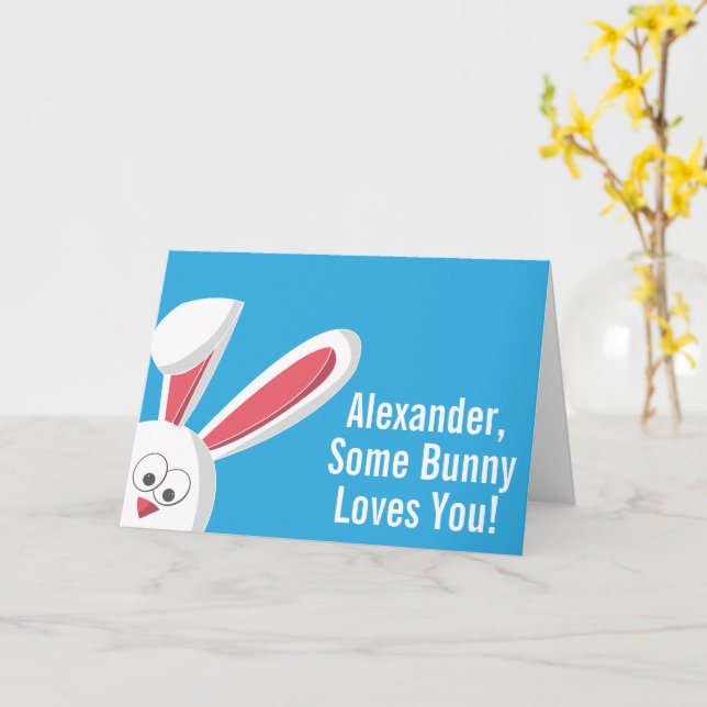 Cartão de Páscoa Personalizado Cuja Criança ou Avô (Flor Amarela)