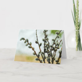 Cartão de Páscoa Religioso com Ramos Selvagens Pus