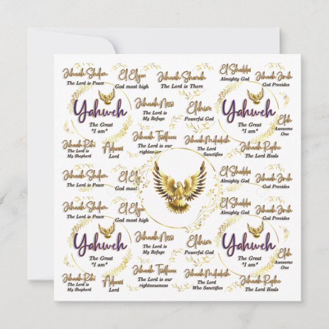 Cartão de Passagem Yahweh (Frente)