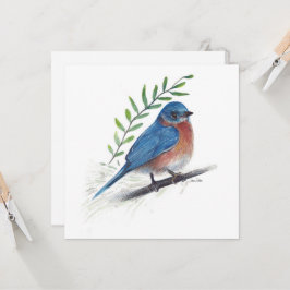Cartão de Pássaro de Arte Bluebird