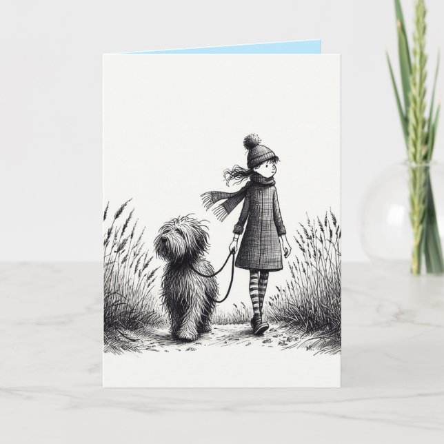 Cartão de Passear o Cachorro (Frente)