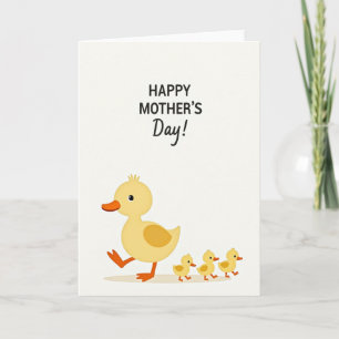 Cartão de Pato do Dia Feliz das Mães