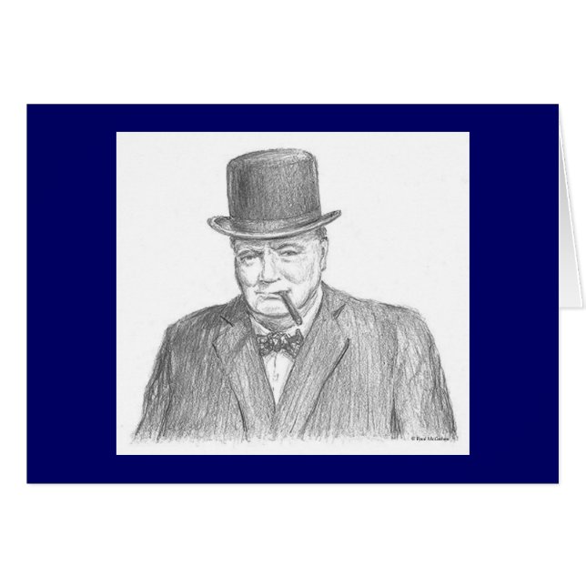 Cartão de Paul McGehee "Winston Churchill" (Frente horizontal)