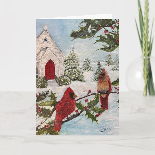 Cartão de Paz de inverno (Frente)