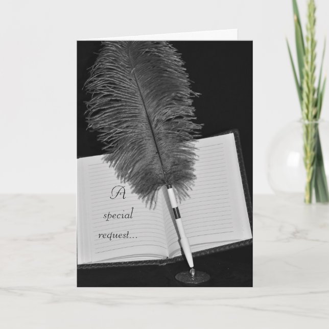 Cartão de pedido de acompanhante do livro de visit (Frente)