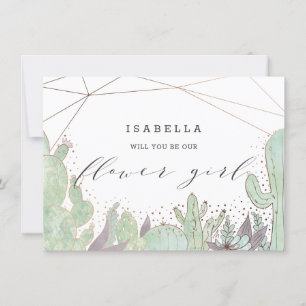 Cartão de Pedido de Casamento Cactus & Suculentas 