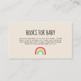 Cartão de pedido de livro de chá de fraldas arco-í