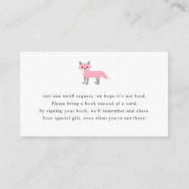 Cartão de pedido de livro Fox para chá de fraldas