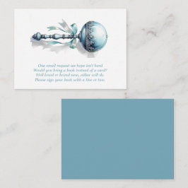 Cartão de Pedido de Livros para Bebê Menino Azul C