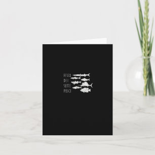 Cartão De Peixes Itália T- Véspera De Natal Sete 7 Peixes