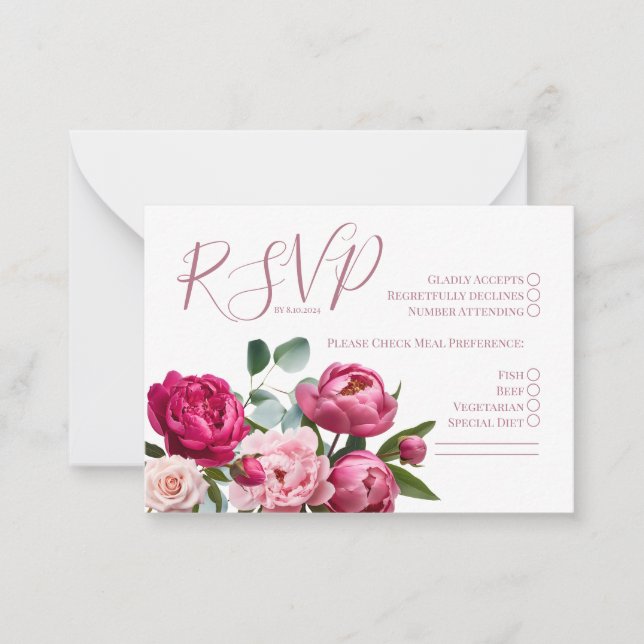 Cartão de Pensão de Casamento RSVP (Frente)