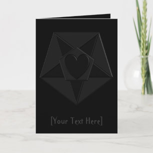 Cartão de Pentágrafo Gothic e Heart & Star