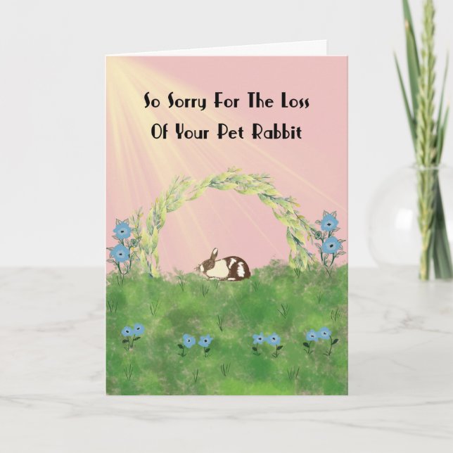 Cartão de Perda de Coelho de Estimação (Frente)