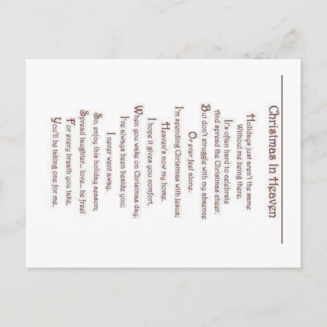 Cartão de Perdão de um Ente Querido (Frente)