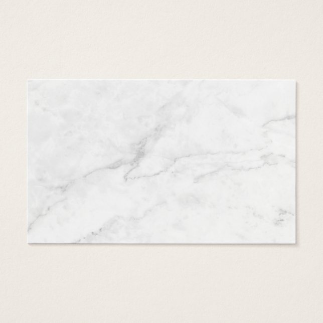 Cartão de Perfil de Mármore Branco (Frente)