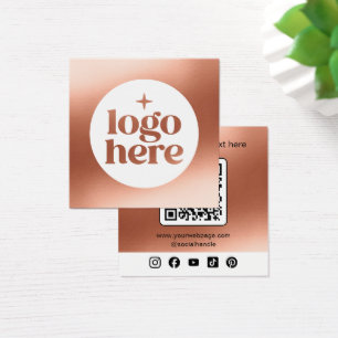 Cartão de Perfil de Mídia Social com Logotipo Pers