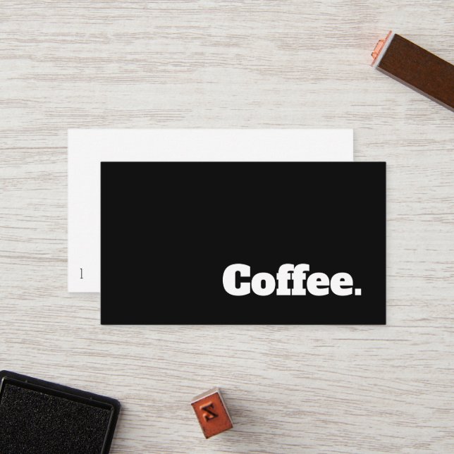 Cartão de perfuração escuro do café da laje da (Frente/Verso In Situ)