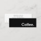 Cartão de perfuração escuro do café da lealdade da (Frente/Verso)