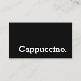 Cartão de perfuração escuro do Cappuccino da