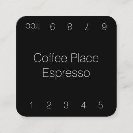 Cartão de perfuração escuro fino simples do café