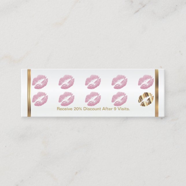 Cartão de perfurador da lealdade - brilho (Frente)