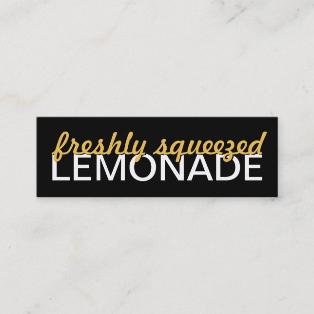 cartão de perfurador da limonada (Frente)