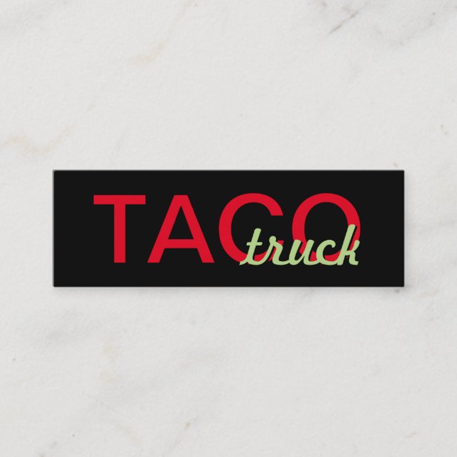 cartão de perfurador do caminhão do taco (Frente)