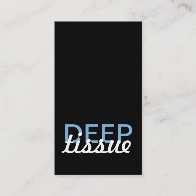 cartão de perfurador profundo da massagem do (Frente)