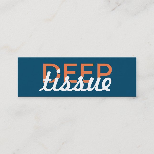 cartão de perfurador profundo da massagem do (Frente)