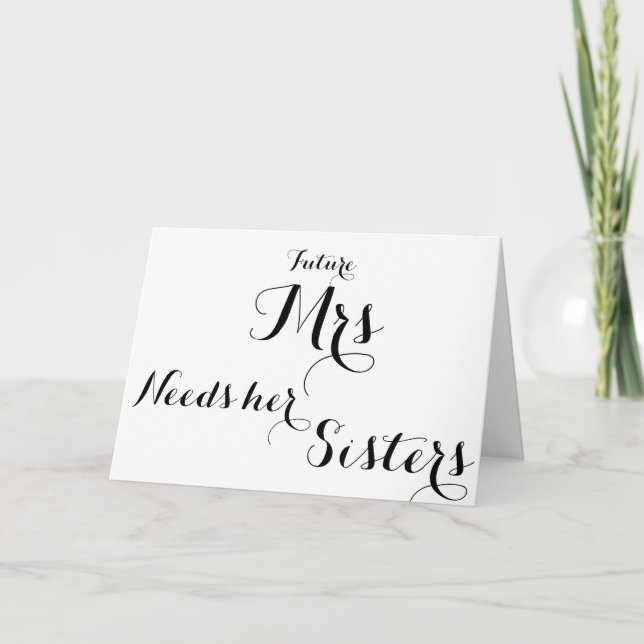 Cartão de pergunta da Bridesmaid (Frente)