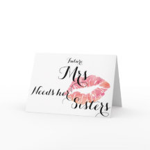 Cartão de pergunta da Bridesmaid - beijo rosa - mo