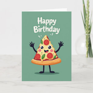 Cartão de Personagem de Comida de Aniversário Aleg