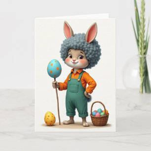 Cartão de Personagem Feliz da Primavera
