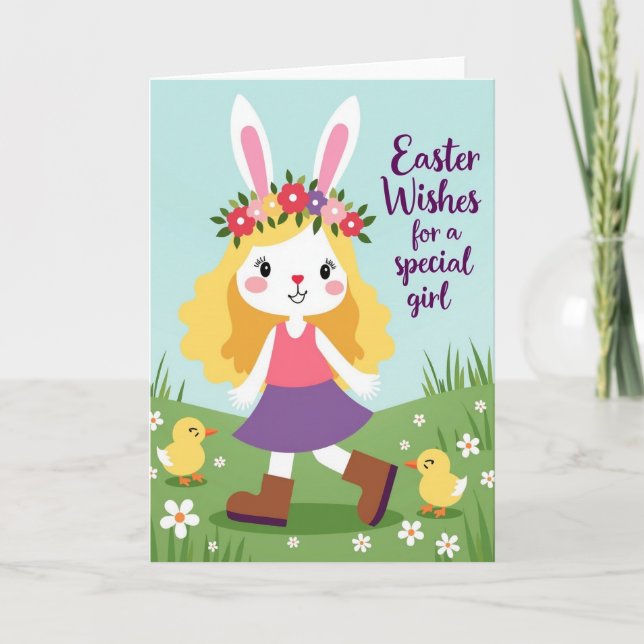 Cartão de Personagem Flor de Primavera (Frente)