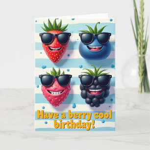 Cartão de Personagens de Frutas Doces