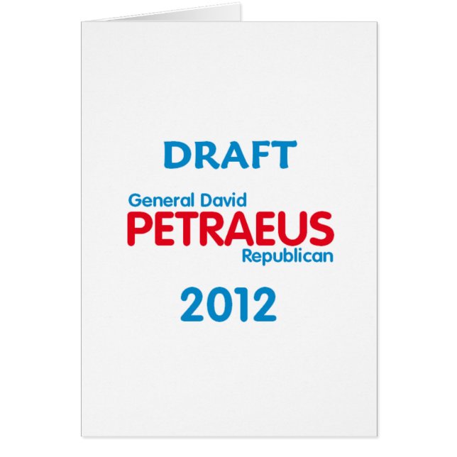 Cartão de PETRAEUS 2012 (Frente)