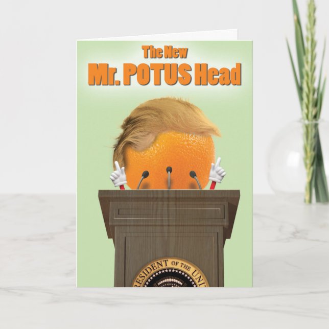 Cartão de Piada de Aniversário do Sr. Potus Head T (Frente)