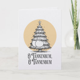Cartão de piada de O Tannenbaum árvore de Natal bu