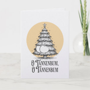 Cartão de piada de O Tannenbaum árvore de Natal bu