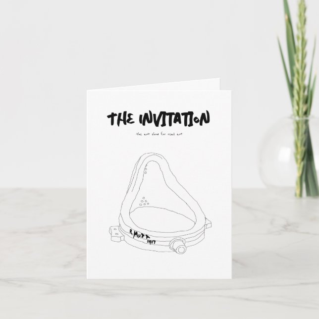 Cartão de Piada de Sátira de Arte Real Duchamp (Frente)