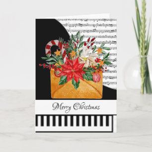 cartão de piano personalizável